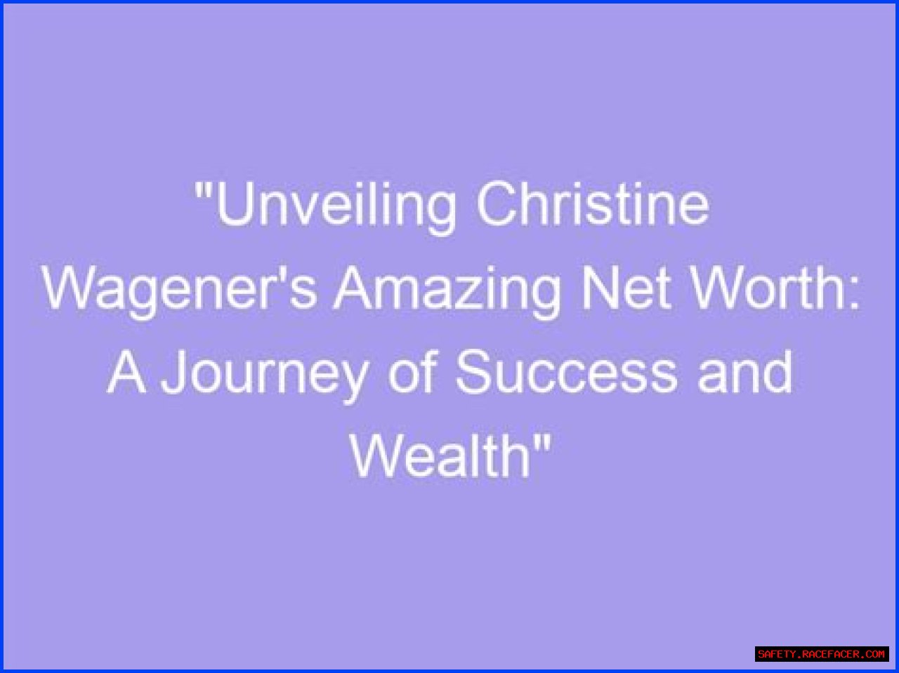 A Journey Of Success And Wealth